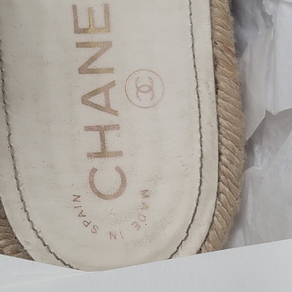 Authentic Chanel Tweed Mules 39EU very good condition White, Tweed - Picture 4 of 10